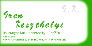 iren keszthelyi business card